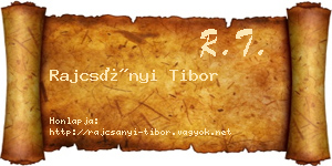Rajcsányi Tibor névjegykártya